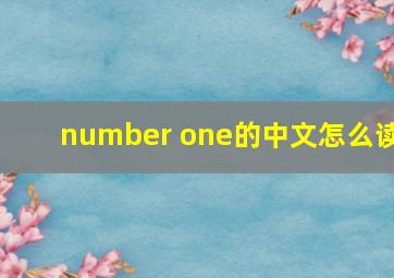 number one的中文怎么读